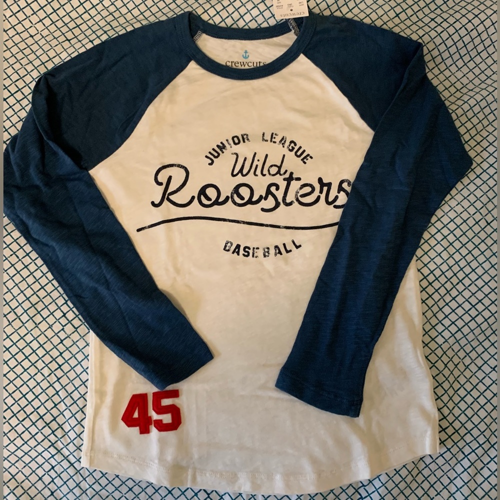 J. Crew Kids' raglan-sleeve baseball T-shirt NEW size medium 8-9 - Picture 10 of 13